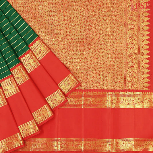 Emerald Green Kanchipuram Silk Saree
