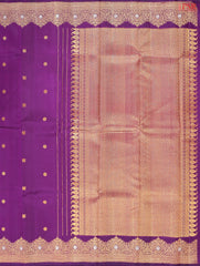 Dark Purple Kanchipuram Silk Saree