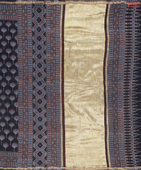 Black Jaipur Cotton Printed Saree