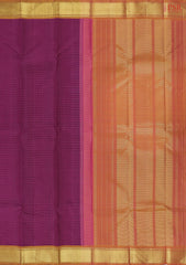 Dark Magenta And Black Kanchipuram Silk Saree