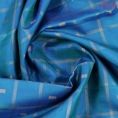 Peacock Blue Kanchipuram Silk Saree