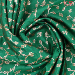 Emerald Green Chiniya Silk Saree