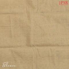 Tussar Beige Kalakshetra Kovai Cotton Saree