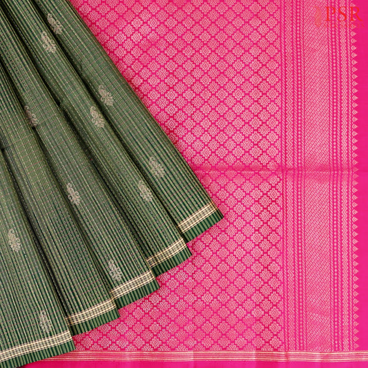 Dark Green Soft Silk Saree