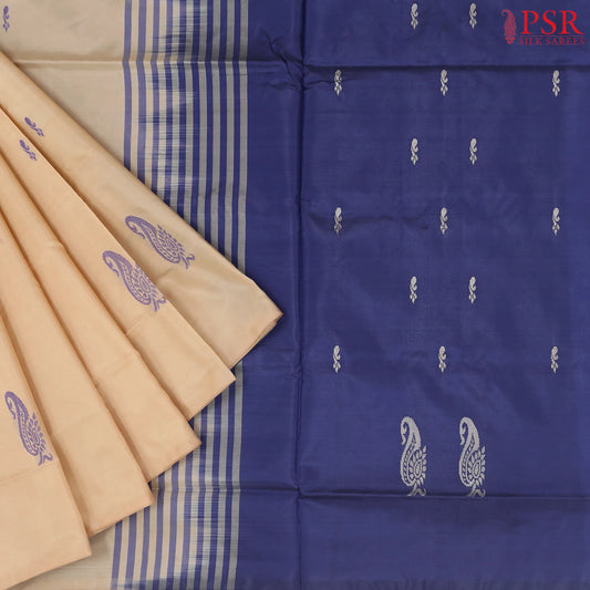 Biscotti Beige Vazhainaar Silk Saree