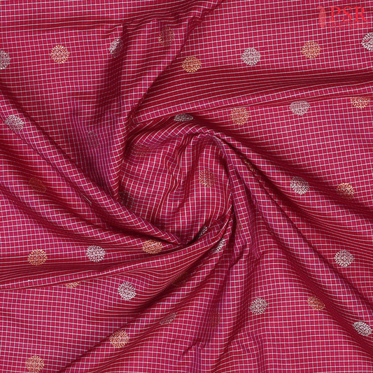 Maroon Cerise Gadwal Silk Saree