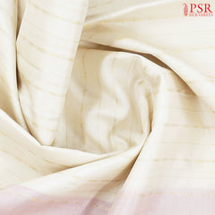 Floral White Fancy Kanchipuram Silk Saree