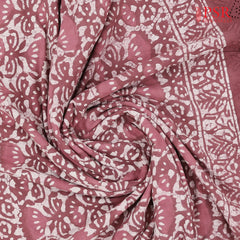 Dark Dusty Pink Hacoba Embroidery Running Material