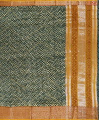 Pine & Olive Green Chanderi Silk Cotton Saree