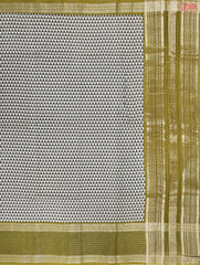 Light Beige & Grey Assam Saree