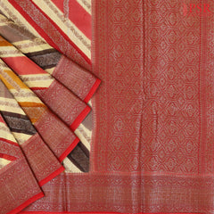 Naples Yellow Chanderi Silk Cotton Saree