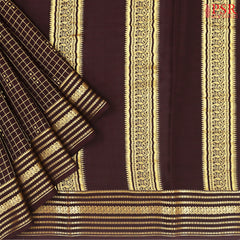 Brown Mysore Silk Saree