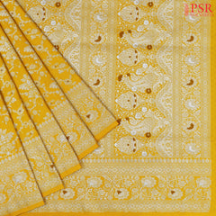 Yellow Banaras Art Silk Saree
