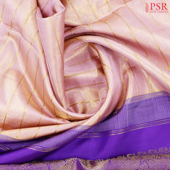 Puce Pink Kanchipuram Tissue Silk Saree