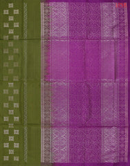 Dark Olive Green Soft Silk Saree