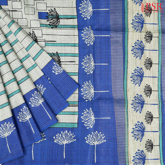 Classic Sage Semi Tussar Saree