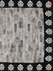 Fossil Grey Semi Tussar Saree