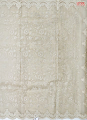 Cosmic Beige Organza Embroidery Saree