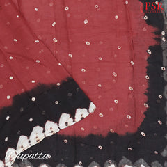 Black Bandhini Dress Material