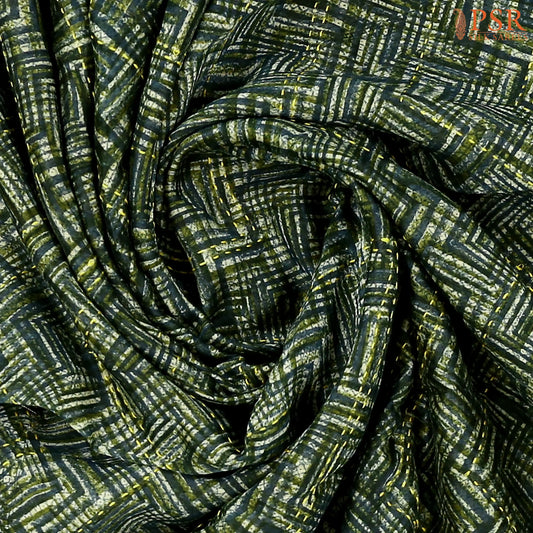 Pine & Olive Green Chanderi Silk Cotton Saree