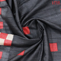 Charcoal Black Kadhi Tussar Silk Saree