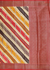Naples Yellow Chanderi Silk Cotton Saree