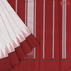 Off White Kanchipuram Silk Saree