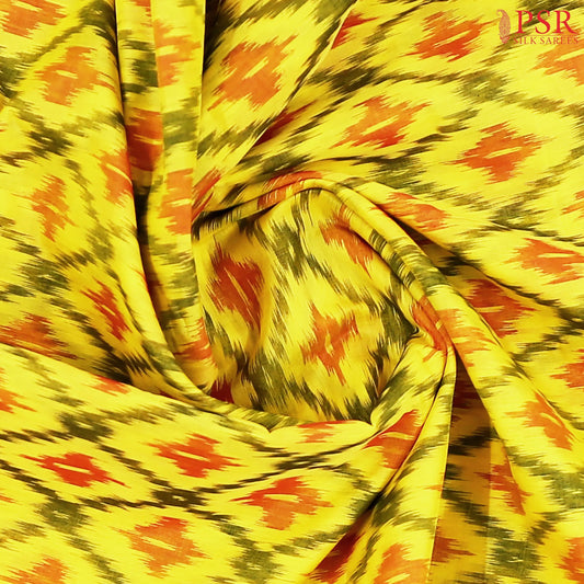 Yellow Patola Silk Cotton Saree
