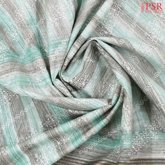 Pine Green & Dark Grey Semi Dupion Saree