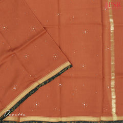 Dark Green Chanderi Silk Cotton Dress Material