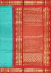 Verdigris Cotton Silk Saree