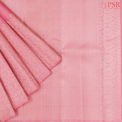 Flamingo Pink Kanchipuram Silk Saree