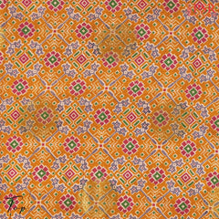 Mustard Yellow Soft Patola Semi Silk Dress Material