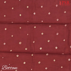 Black Bandhini Dress Material