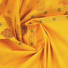 Amber Yellow Kovai Cotton Saree