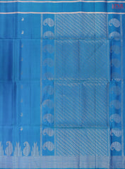 Peacock Blue Soft Silk Saree