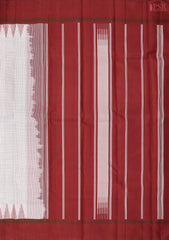 Off White Kanchipuram Silk Saree