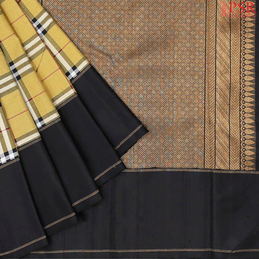 Ginger Yellow Kanchipuram Silk Saree