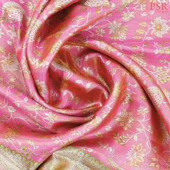 Persian Pink Kanchipuram Jacquard Tissue Silk Saree