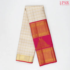 Light Beige Kanchipuram Silk Saree