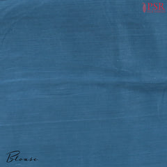 Prussian Blue Chanderi Silk Cotton Saree