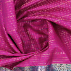 Dark Magenta Pink Fancy Kanchipuram Silk Saree