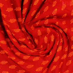 Burgundy Cotton Print Running Material