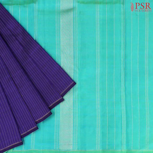 Navy Blue Kanchipuram Silk Saree