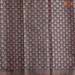 Grey & Peach Kanchipuram Silk Saree