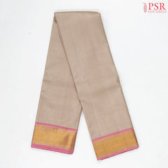Soft Taupe Beige Kanchipuram Silk Saree