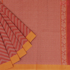 Dark Indian Red Kovai Cotton Saree