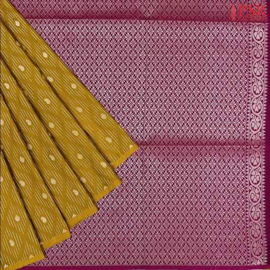 Mustard Olive Soft Art Silk Saree