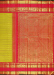 Warm Olive Green Kanchipuram Silk Saree