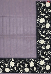 Dark Lilac Semi Tussar Saree